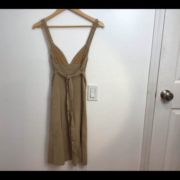 VALENTINO NUDE BOHO CROCHET DETAIL DRESS NWT SZ 6 - Picture 6 of 14